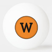Simple Modern Monogram Oranje Pingpongballen (Achterkant)