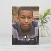 Simple & Modern Overlay Photo Graduparty Kaart (Staand voorkant)