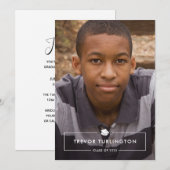 Simple & Modern Overlay Photo Graduparty Kaart (Voorkant / Achterkant)