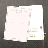 Simple Modern Pale Pink  Earring Display Card