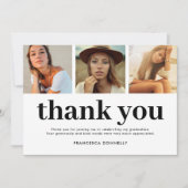 Simple Modern Photo Afstuderen Bedankkaart (Voorkant)