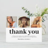 Simple Modern Photo Afstuderen Bedankkaart (Staand voorkant)