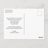 Simple Modern Photo Afstuderen Briefkaart (Achterkant)