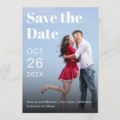 Simple Modern Photo and Typography Save The Date (Voorkant)