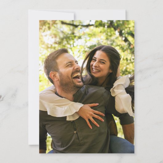 Simple Modern Photo Collage Wedding Save The Date (Achterkant)
