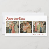 Simple Modern Photo Collage Wedding Save The Date (Voorkant)