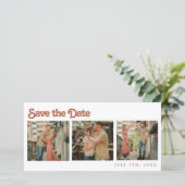 Simple Modern Photo Collage Wedding Save The Date (Staand voorkant)