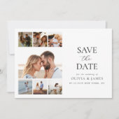Simple Modern Photo Collage Wedding Save The Date (Voorkant)