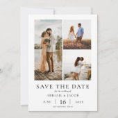Simple Modern Photo Collage Wedding Save the Date (Devant)