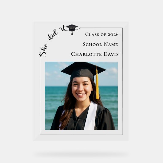 Simple modern photo Graduate (Recto)