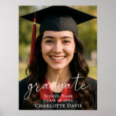 Simple modern photo Graduation Party welcome Poster (Voorkant)