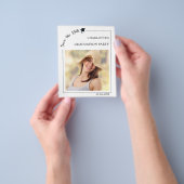 Simple modern photo Graduation Save the Date Flyer (Hand)