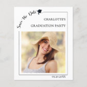 Simple modern photo Graduation Save the Date Flyer (Voorkant)