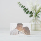 Simple Modern Photo Wedding RSVP Enclosure Kaart (Staand voorkant)