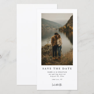 Simple Modern Photo Wedding Save the Date
