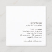 Simple Modern Pink Typography Taupe Brown Vierkante Visitekaartje (Achterkant)