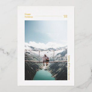 Simple Modern Prettige feestdagen Photo Holiday Ka