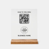 Simple Modern QR Code Menu Business Name & Logo (Recto)