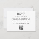 Simple Modern QR Code Wedding RSVP Kaartje (Voorkant)