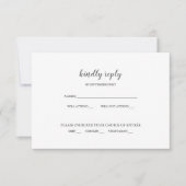Simple Modern Sage Green Wedding RSVP Invitation (Devant)