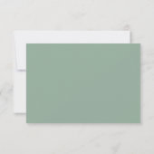Simple Modern Sage Green Wedding RSVP Invitation (Dos)