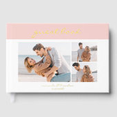 Simple Modern Salmon Pink Handwritten Script Photo (Recto)