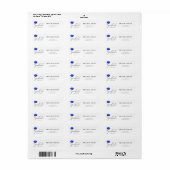 Simple Modern Script Afstuderen Return Address Etiket (Full Sheet)