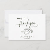 Simple Modern Script Graduation Bedankkaart (Voorkant)