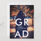 Simple Modern Stylish Burgundy Afstuderen Foto Aankondiging (Voorkant)