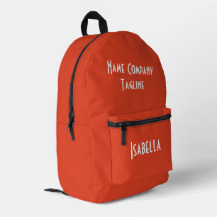 Simple Modern Tangerine Tango Bedrukte Rugzak