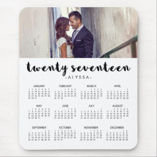 Simple Modern Typografie 2017 Photo Calendar Muismat