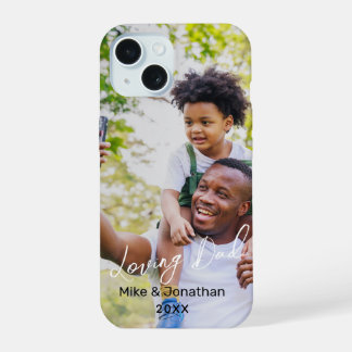 Simple modern typography  photo create your own  iPhone 15 hoesje