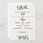 Simple Modern Wedding Invitation | Clean Minimal D (Devant / Derrière)