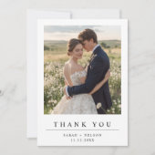 Simple Modern Wedding Photo Bedankkaart (Voorkant)