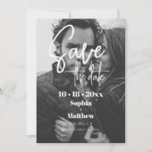 Simple Modern  Wedding Photo Save The Date (Devant)