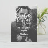 Simple Modern  Wedding Photo Save The Date (Debout devant)