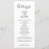 Simple&Modern Wedding Program Kaart (Voorkant)