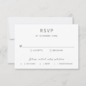Simple Modern Wedding RSVP Kaartje (Voorkant)