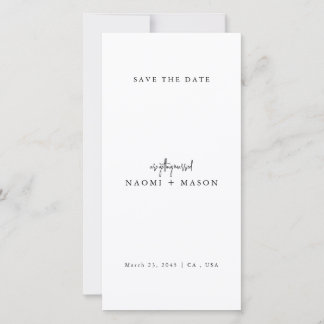 Simple Modern Wedding Save the Date with Photo