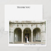 Simple Modern Wedding Thank you card Bedankkaart (Voorkant / Achterkant)
