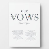 Simple Modern Wedding Vows Greenery Fotoplaat (voorkant)