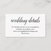 Simple Modern Wedding Website Enclosure Kaart (Voorkant)