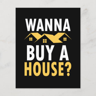 Simple Modern Wilt u een huis kopen? Onroerend goe Flyer