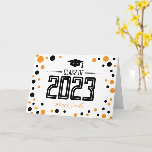 Simple Modern Yellow Back Afstuderen Kaart (Gele Bloem)