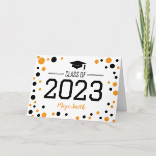 Simple Modern Yellow Back Afstuderen Kaart