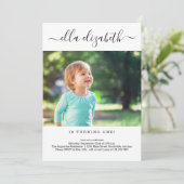 Simple moderne 1er anniversaire Invitation fête (Debout devant)