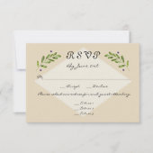 Simple Moderne 3 choix de menu RSVP Réponse Mariag (Devant)