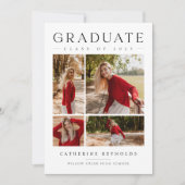 Simple Moderne 4 Photos Faire-part de graduation (Devant)