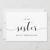 Simple moderne À ma soeur sur ma carte de jour de  (Devant)