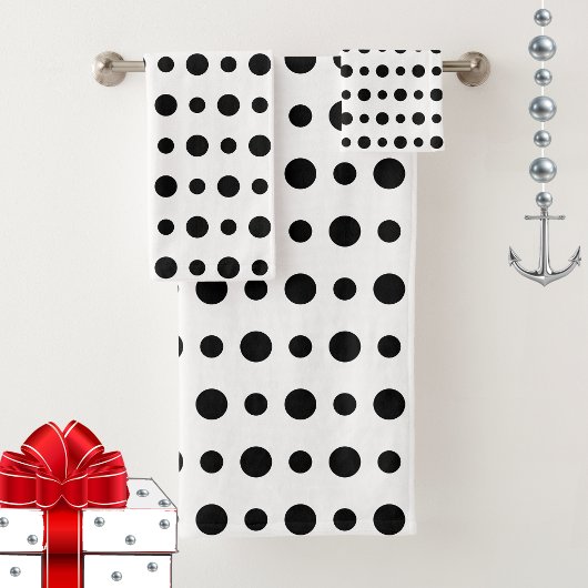 Simple Moderne Abstrait Points Noirs sur Fond Blan